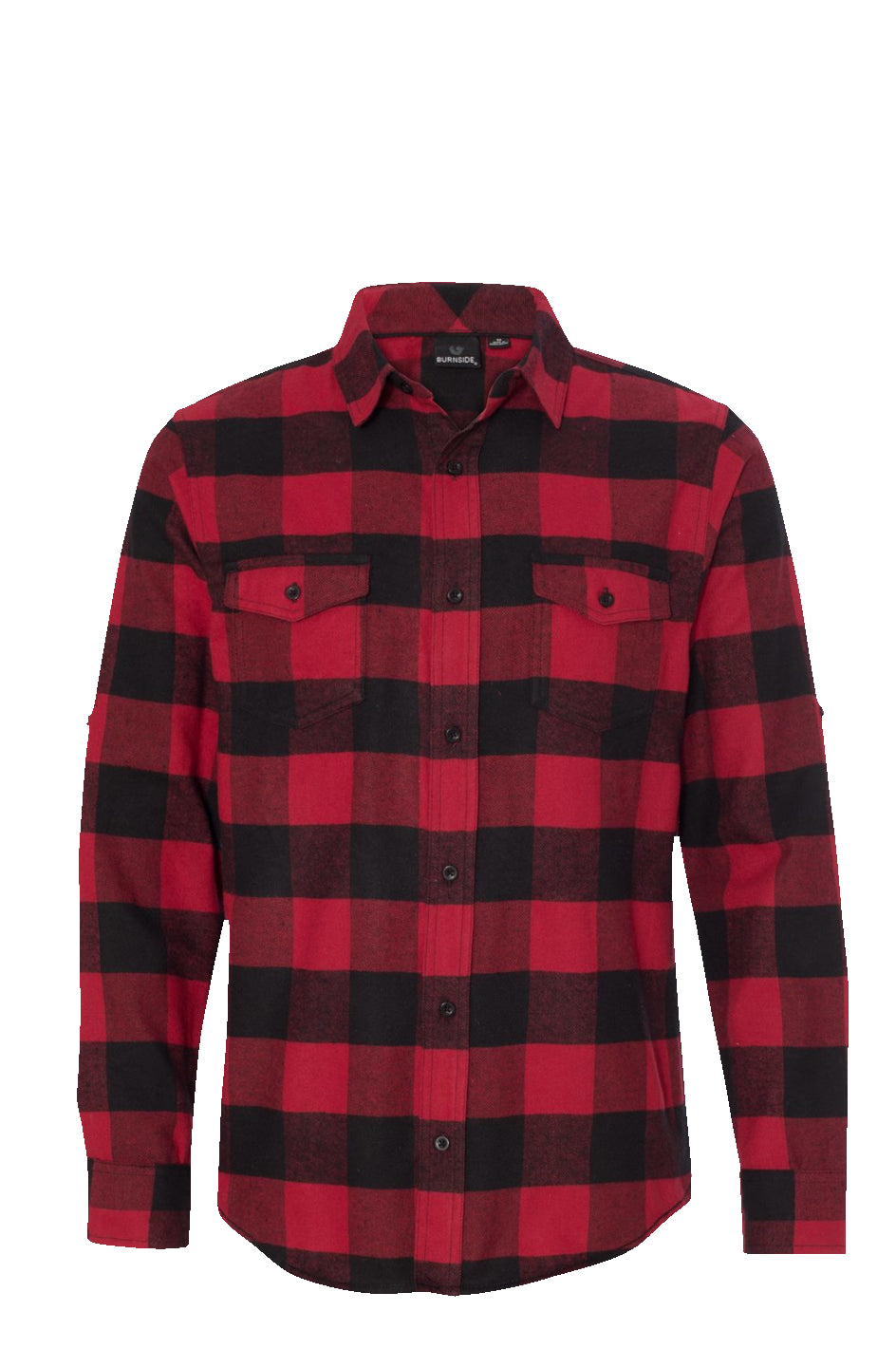 Blueberry Mint Long Sleeve Flannel Red And Black